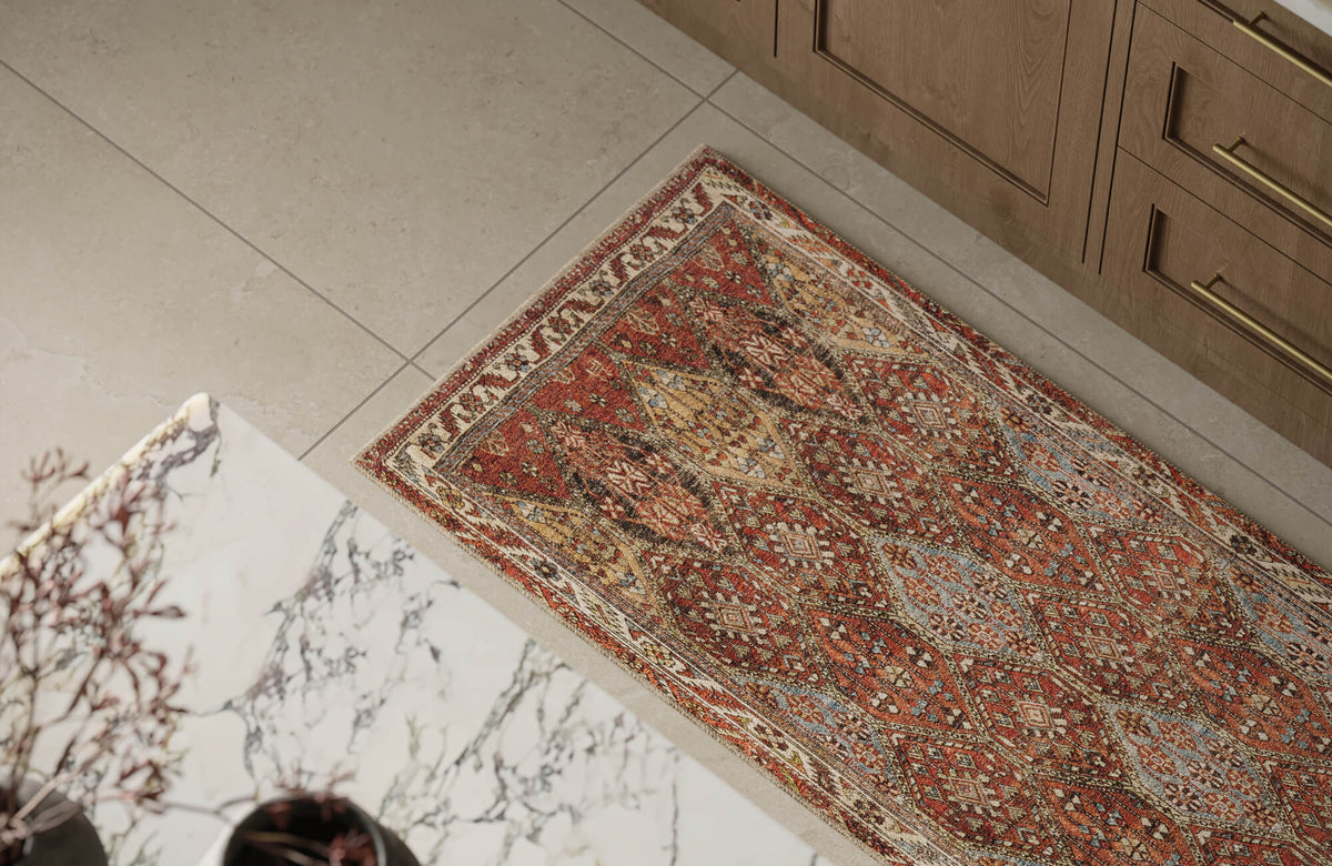 How To Style Neutral Spaces With Woven Multicolored Rugs