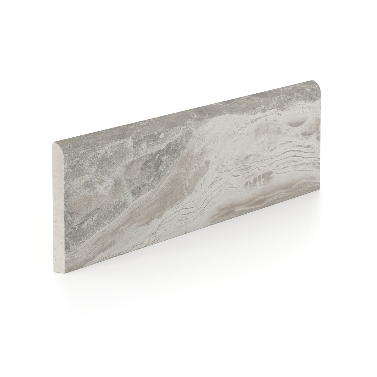 Harley 3 x 12 Matte Porcelain Bullnose Tile in Taupe