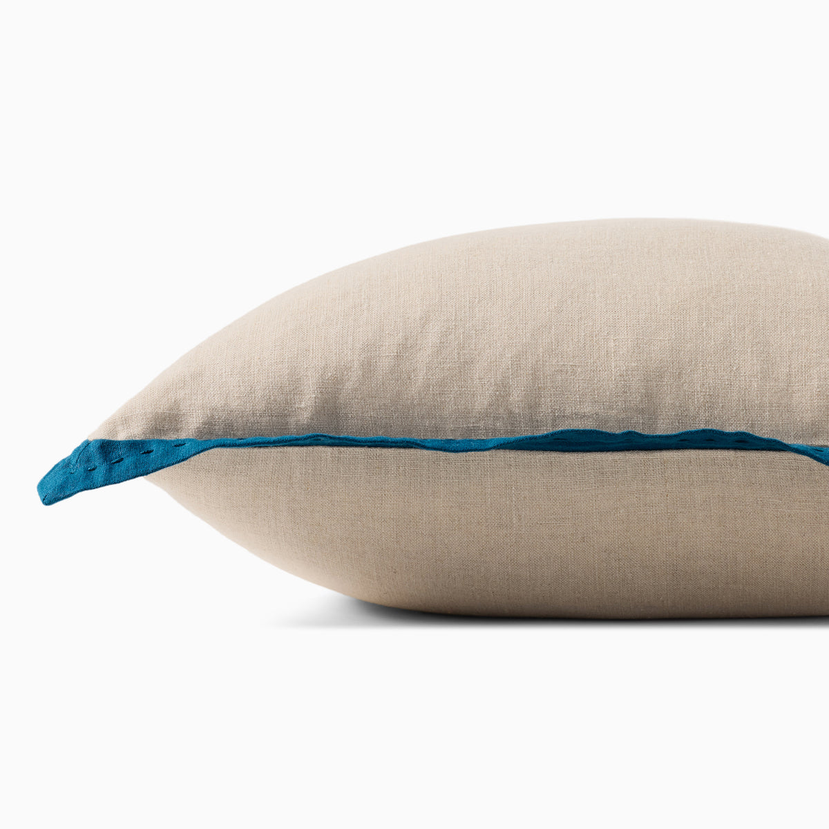 Brielle 18'' x 18'' Down Pillow in Natural / Blue