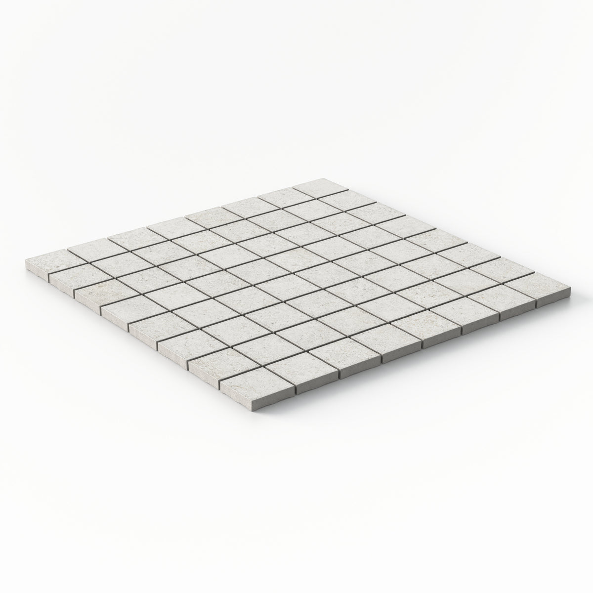 Adeline 1.5 x 1.5 Matte Porcelain Mosaic Tile in White Sand