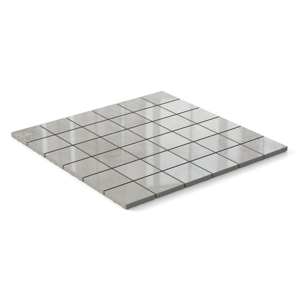Ramsey 2 x 2 Polished Porcelain Mosaic Tile in Ash