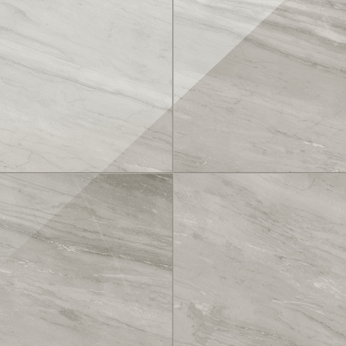 Chantel 24 x 24 Polished Porcelain Tile in Alaska Grey