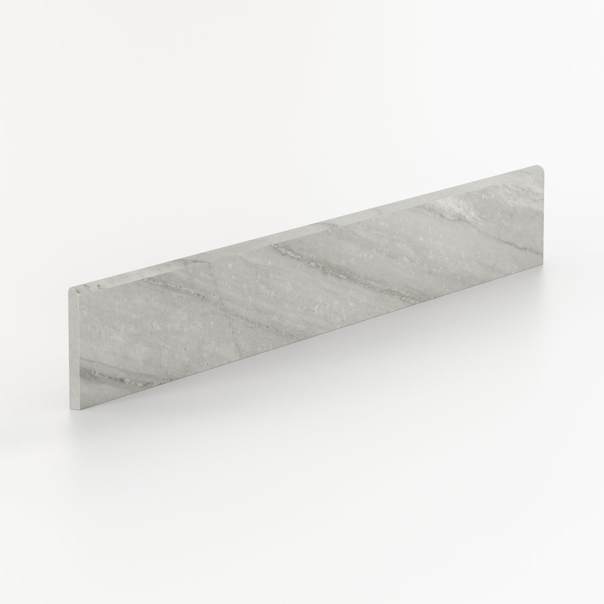 Chantel 3 x 24 Polished Porcelain Bullnose Tile in Alaska Grey