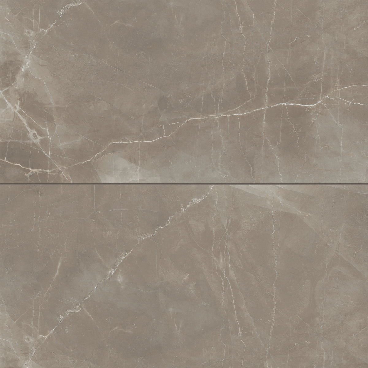 Leona Amani Bronze tile, 24x48 matte finish, showcasing rich bronze tones with delicate white veining for a warm, marble-inspired look.