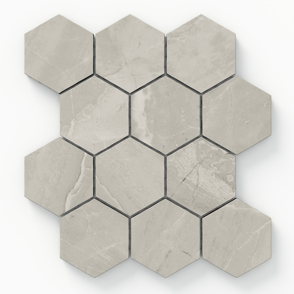 Blair 3 x 3 Matte Porcelain Hexagon Mosaic Tile in Oniciata Beige