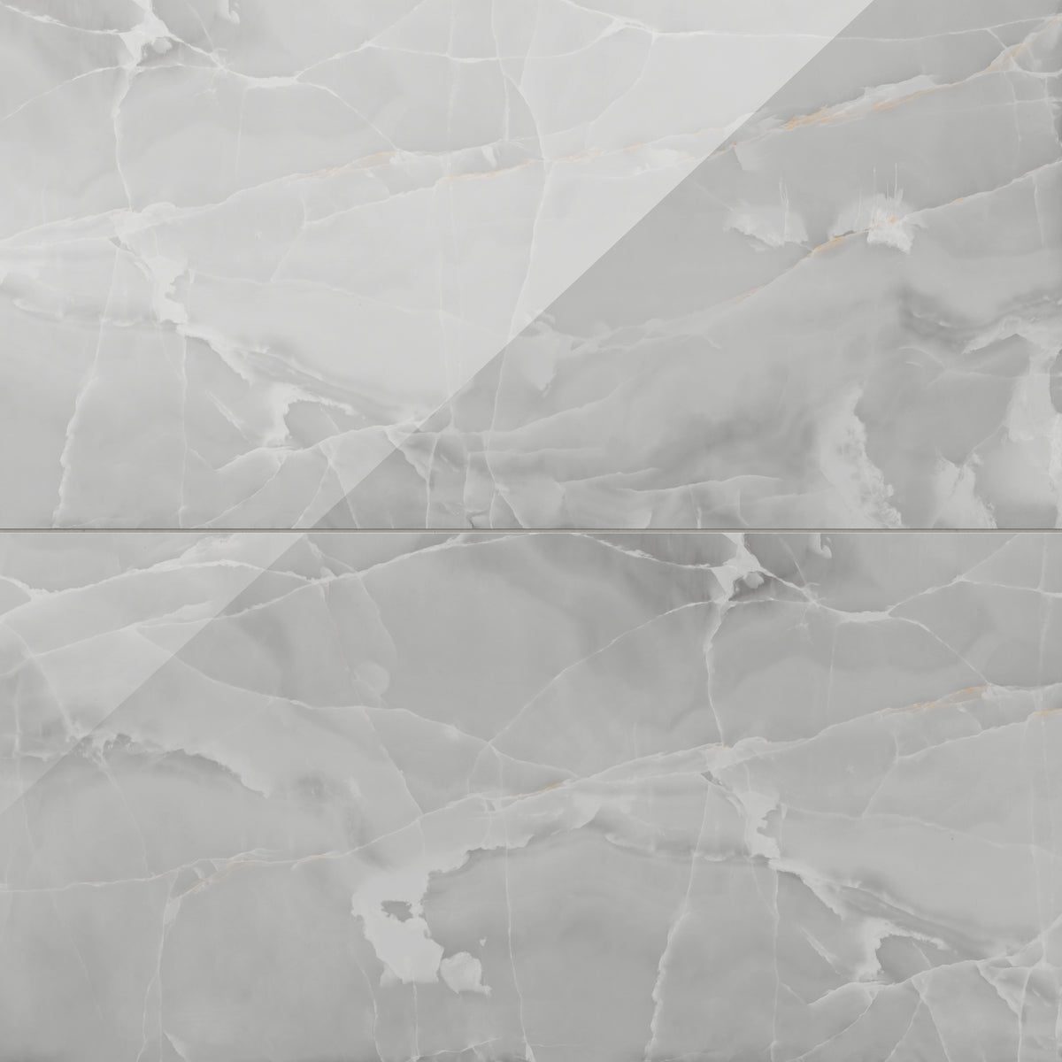 Astrid 24x48 polished porcelain tile in Slate, featuring elegant gray hues and detailed veining for a refined, modern look.