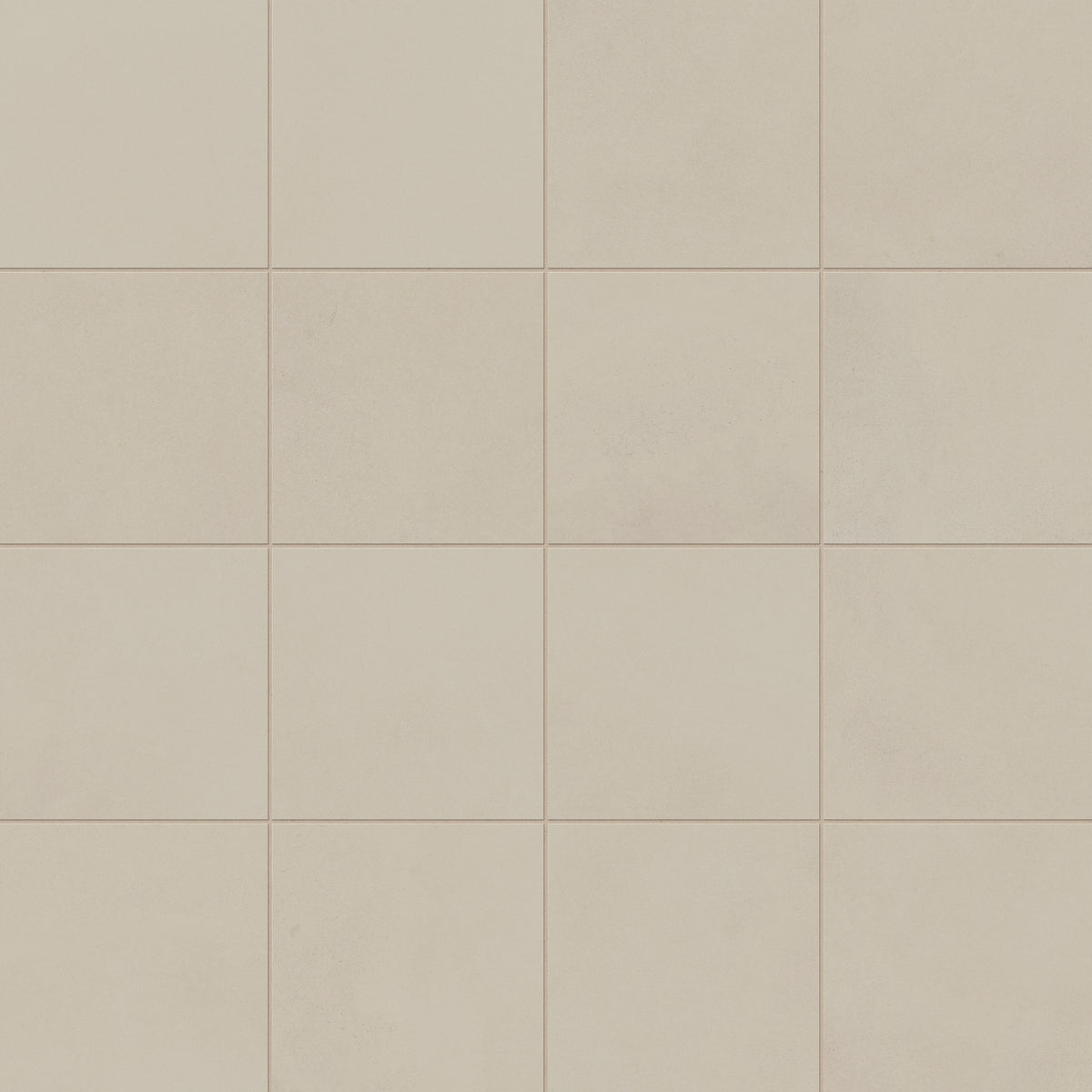 Palmer 12x12 matte porcelain tile in Natural, showcasing a warm beige tone with a smooth, subtle texture.