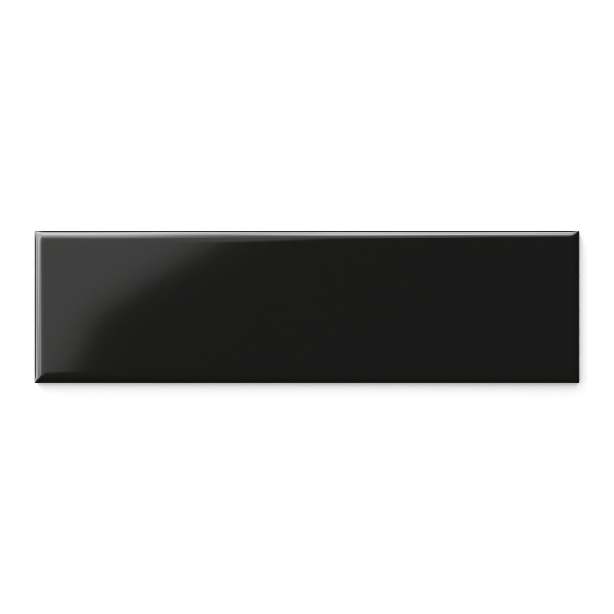 Polly 3 x 10 Satin Ceramic Tile in Black