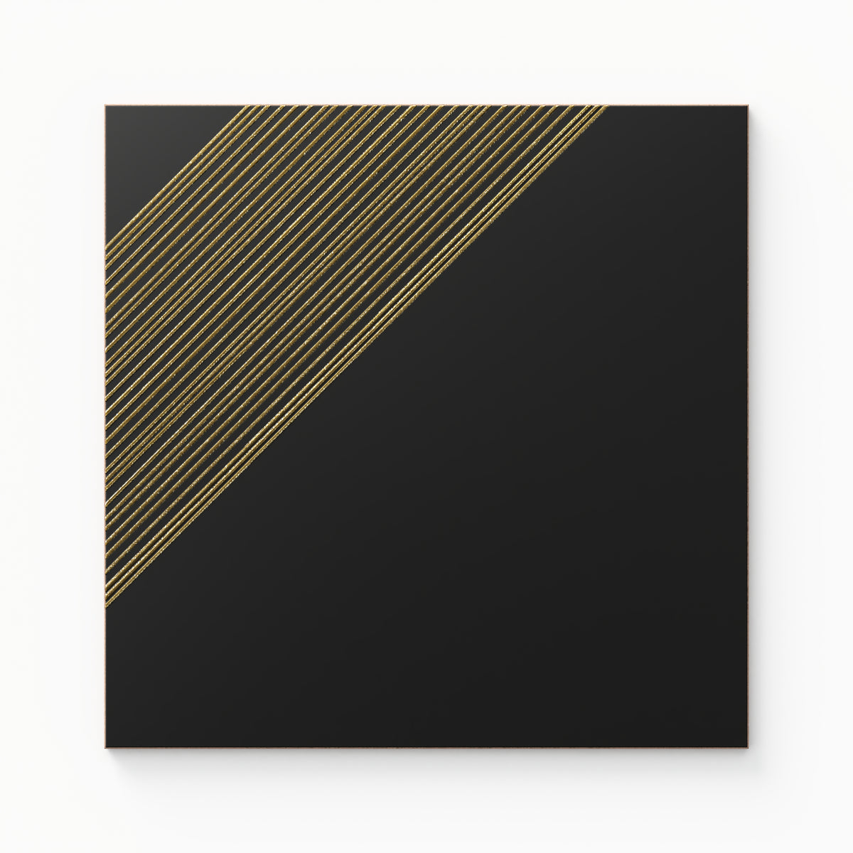 Estelle 12 x 12 Satin Ceramic Tile in Deco 3 Black Gold