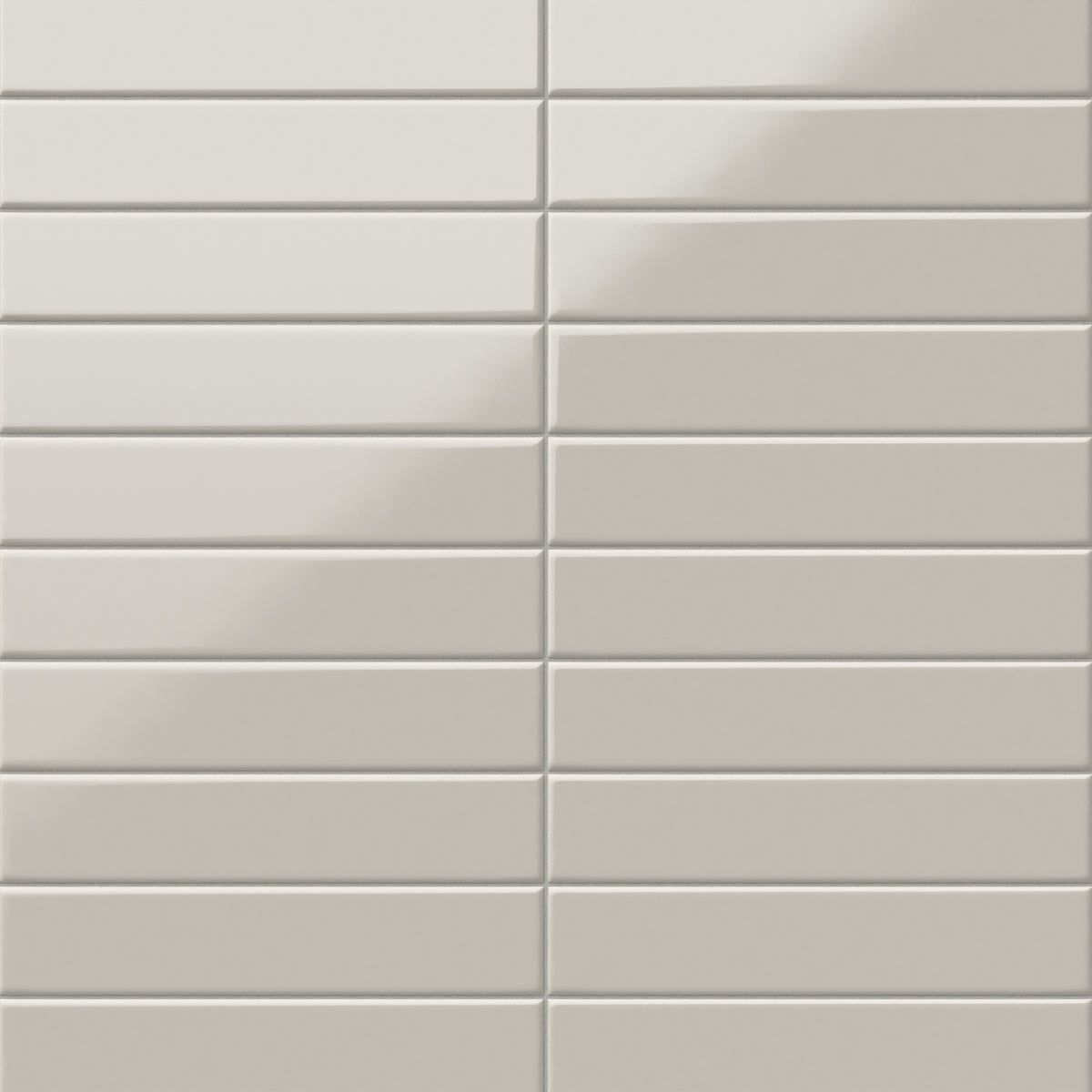 Glossy beige subway tiles with a sleek finish, offering a versatile and modern design for contemporary interiors.