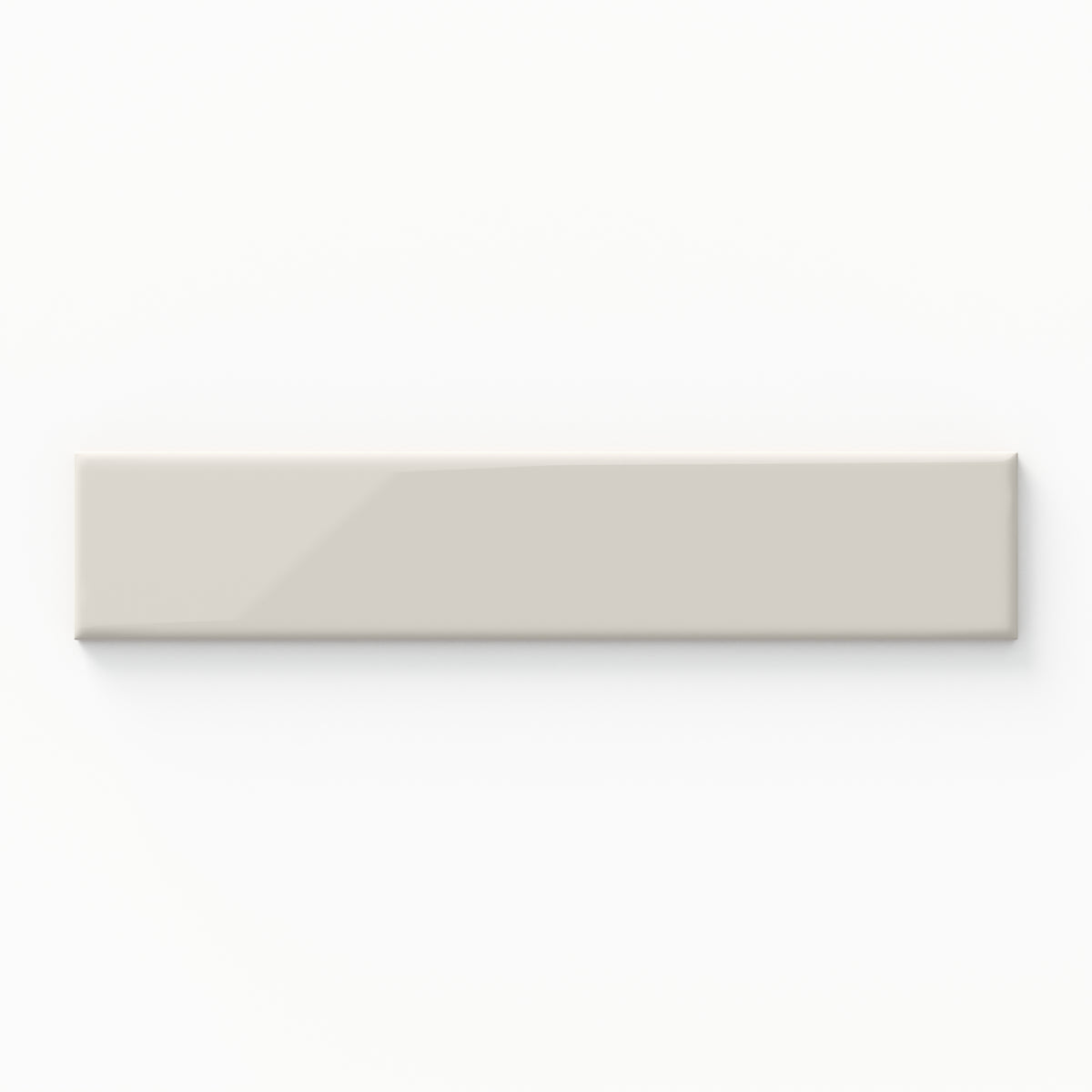 Reagan 2 x 10 Glossy Ceramic Tile in Gris