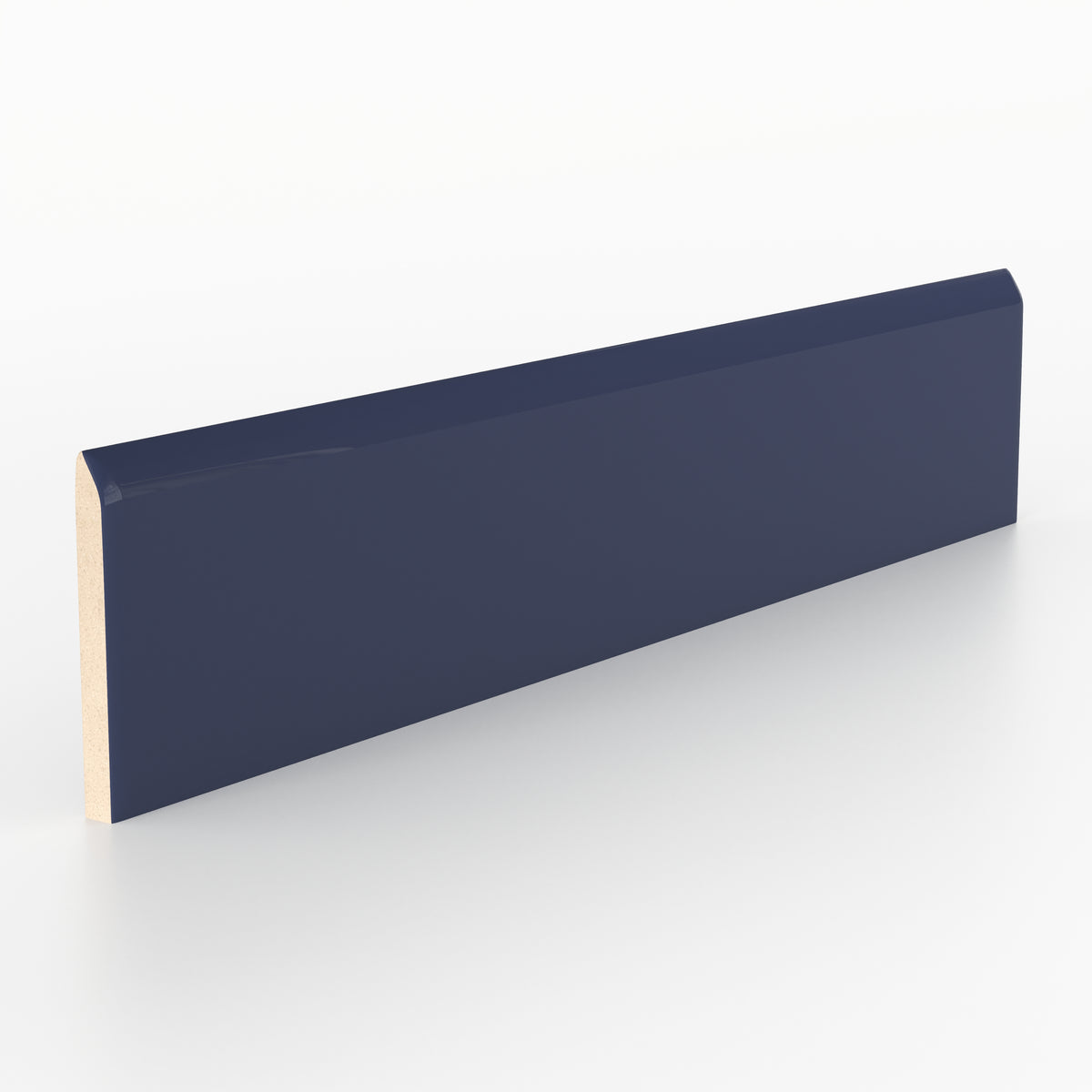 Reagan 2 x 10 Glossy Ceramic Bullnose Tile in Navy