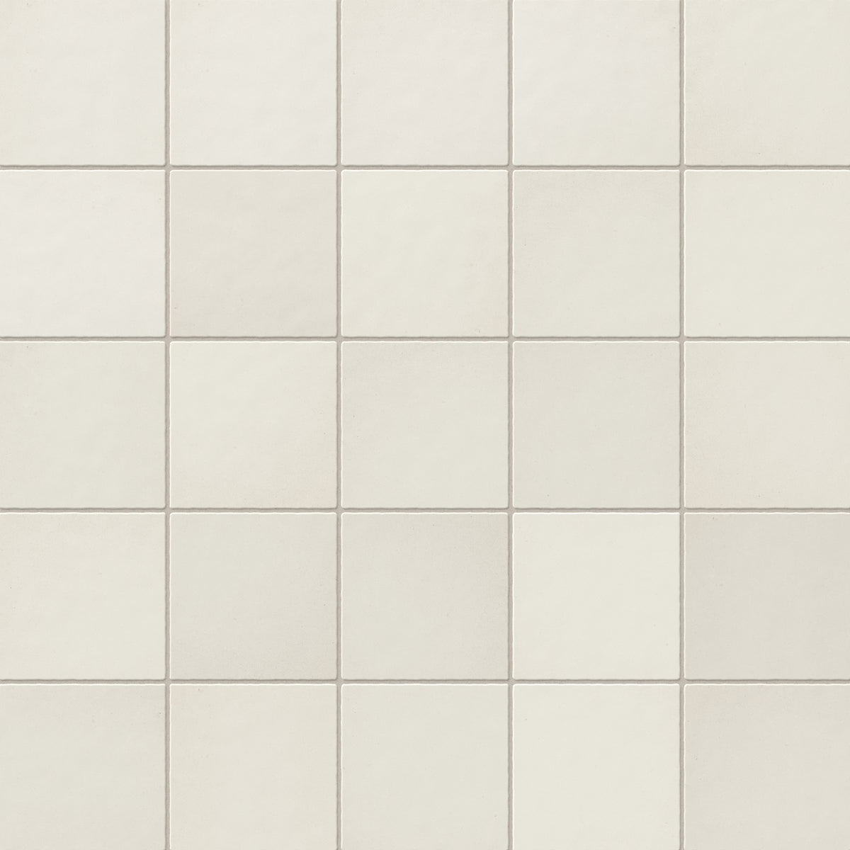 Ellie matte ceramic square tiles in delicate white tones, perfect for creating a serene and timeless aesthetic