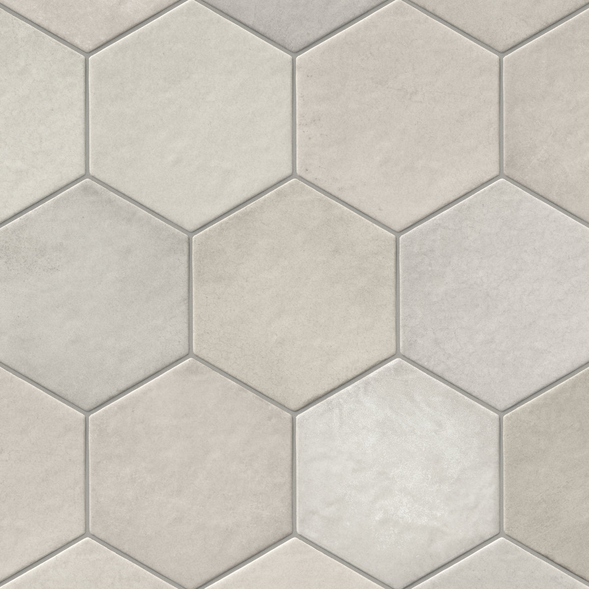 Juliet 7 x 8 Hexagon Matte Porcelain Tile in Pearl