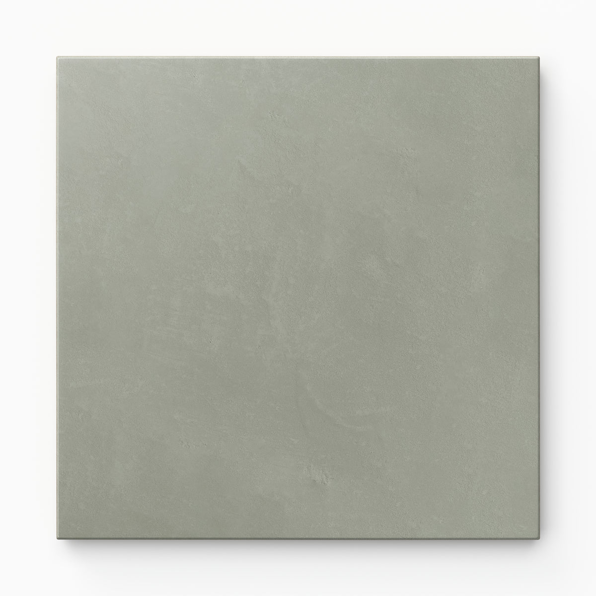 Isabel 6x6 Matte Porcelain Tile in Seasalt highlights calm sage green shading within a classic square format, paired with understated cement-plaster texture and a soft matte glaze.