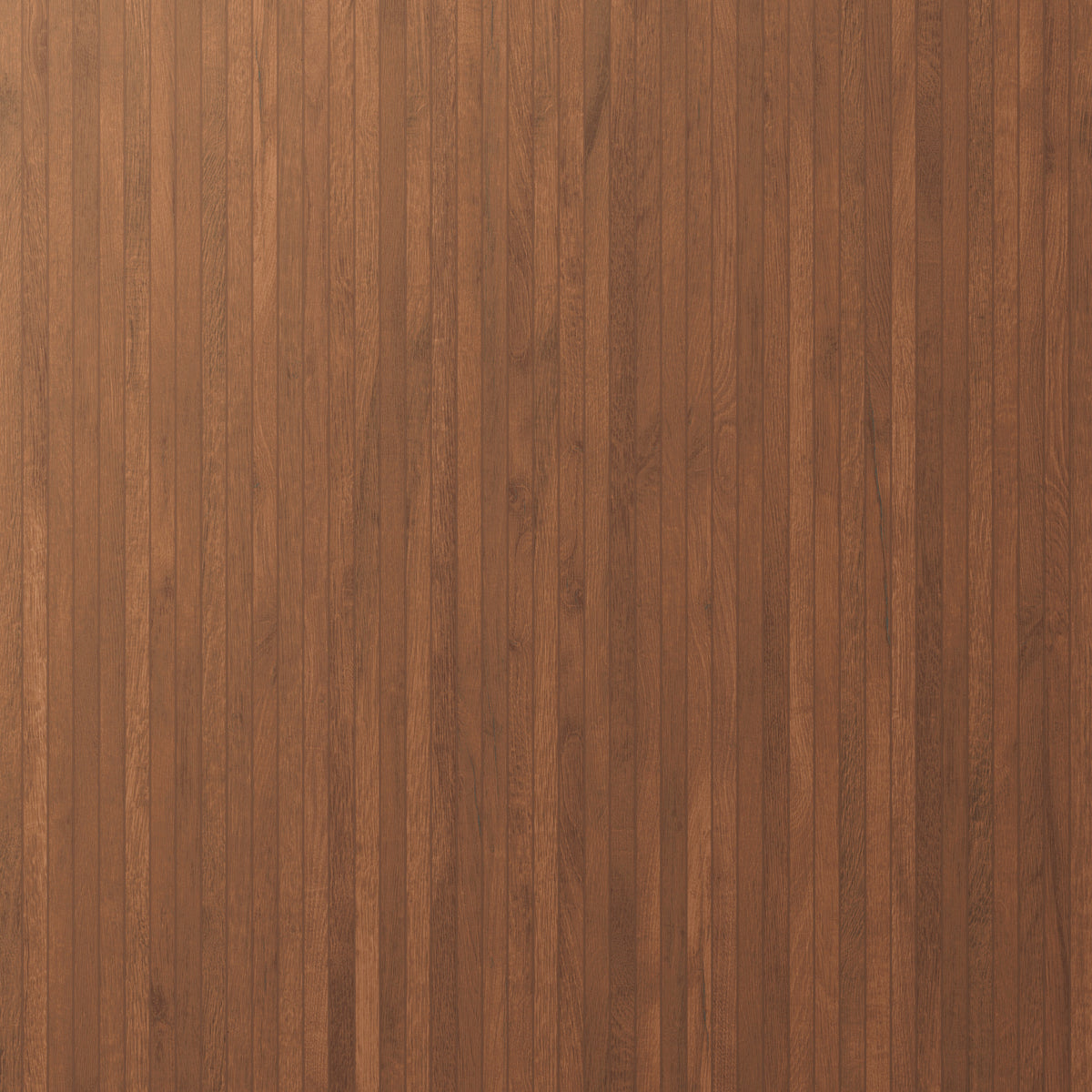Macchiato wood-look porcelain 8x48 mosaic tile in a matte finish, showcasing warm medium-brown hues and subtle wood grain detail.
