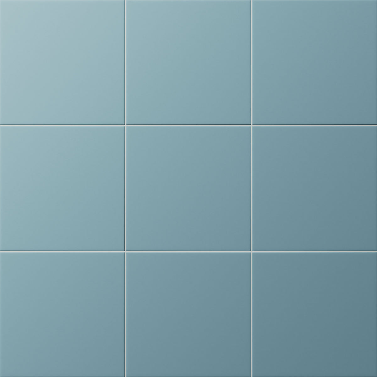 Matte earthy blue square tiles offer a soft, serene touch—perfect for spa-inspired, coastal, or playful bathroom designs.