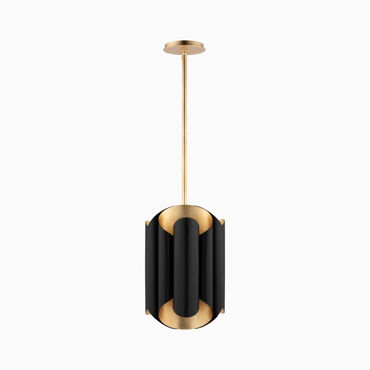Cillian Pendant In Gold Leaf/Black