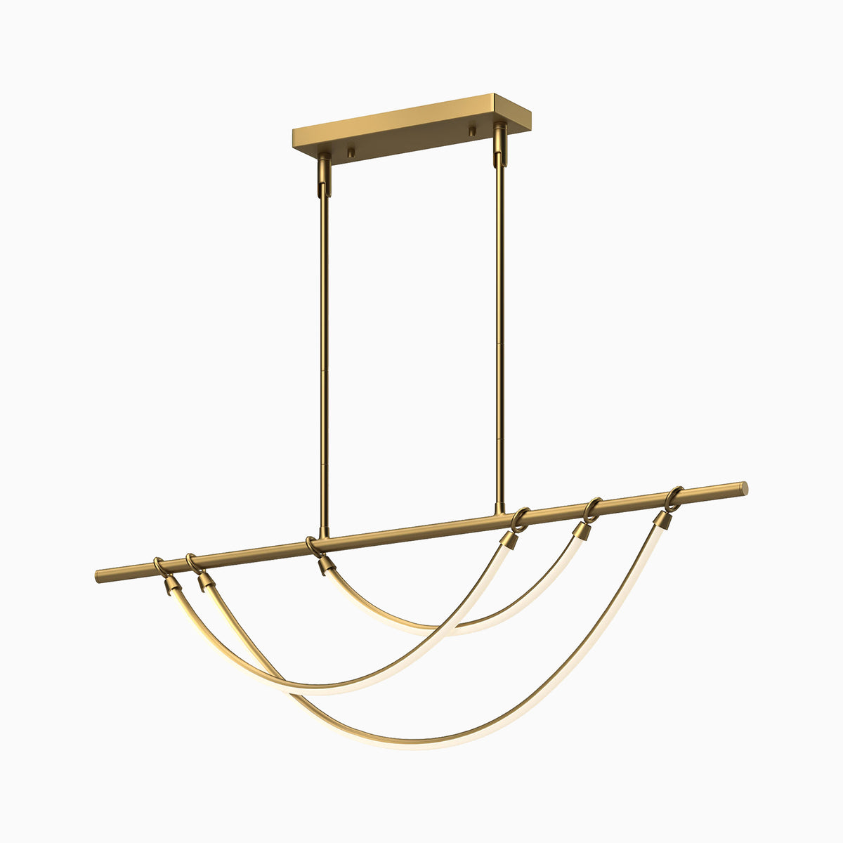 Greer 48" LED Linear Pendant in Vintage Brass