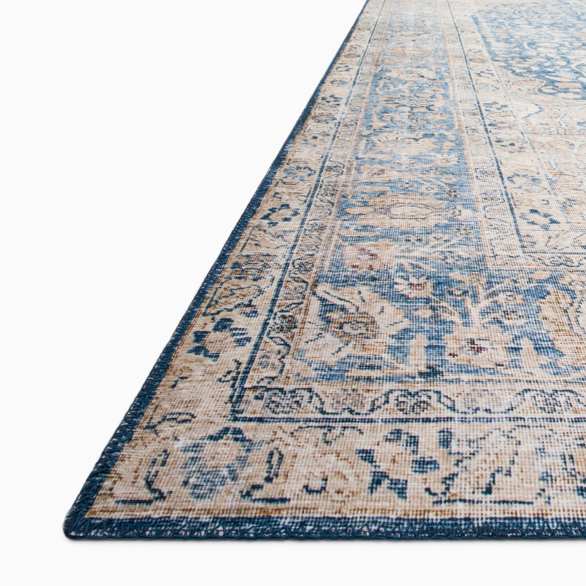 Hutchinson Rug in Marine / Peach