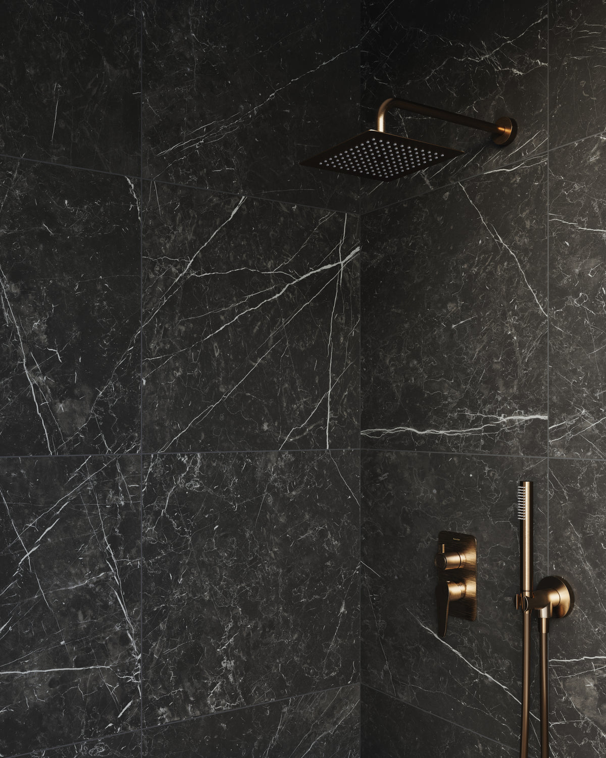 Leona 24 x 24 Matte Porcelain Tile in Nero Marquina