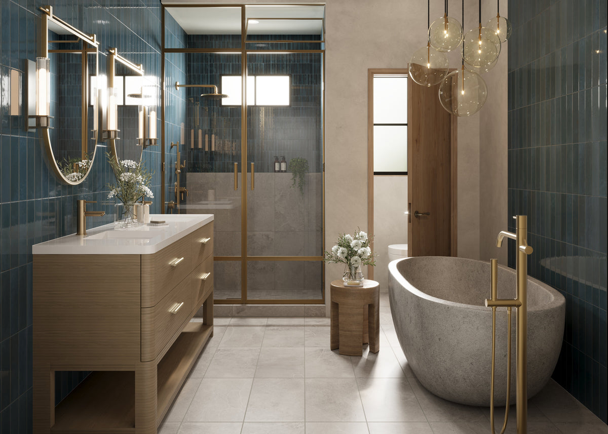 Wesley 12 x 24 Matte Porcelain Tile in Chalk