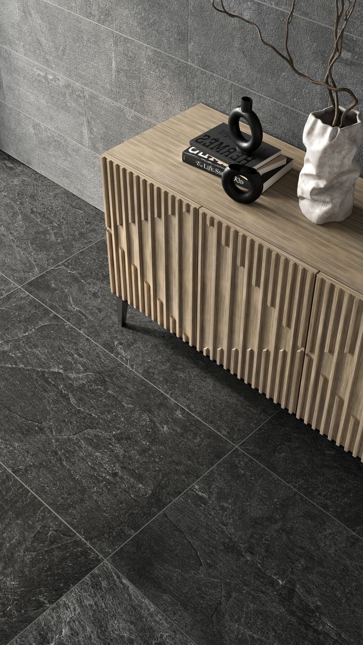 Dawson 24 x 48 Matte Porcelain Tile in Charcoal