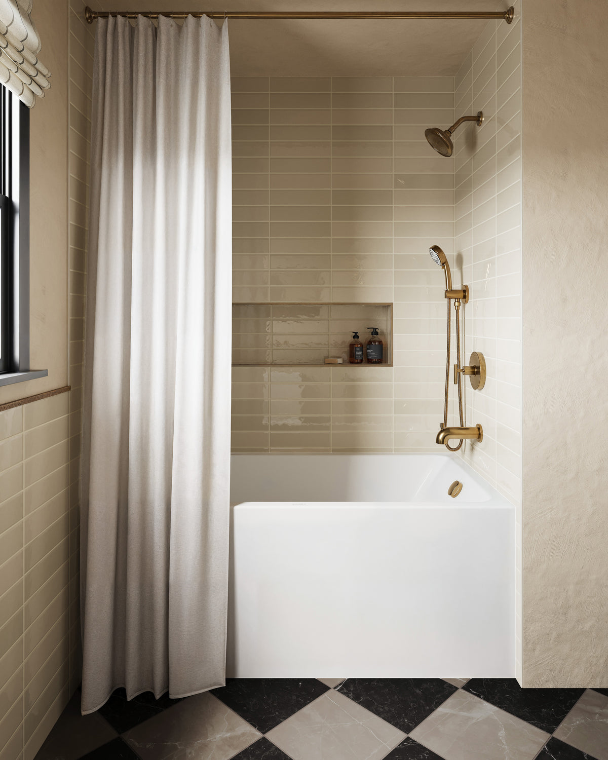 Teagan 3 x 12 Glossy Ceramic Tile in Cream