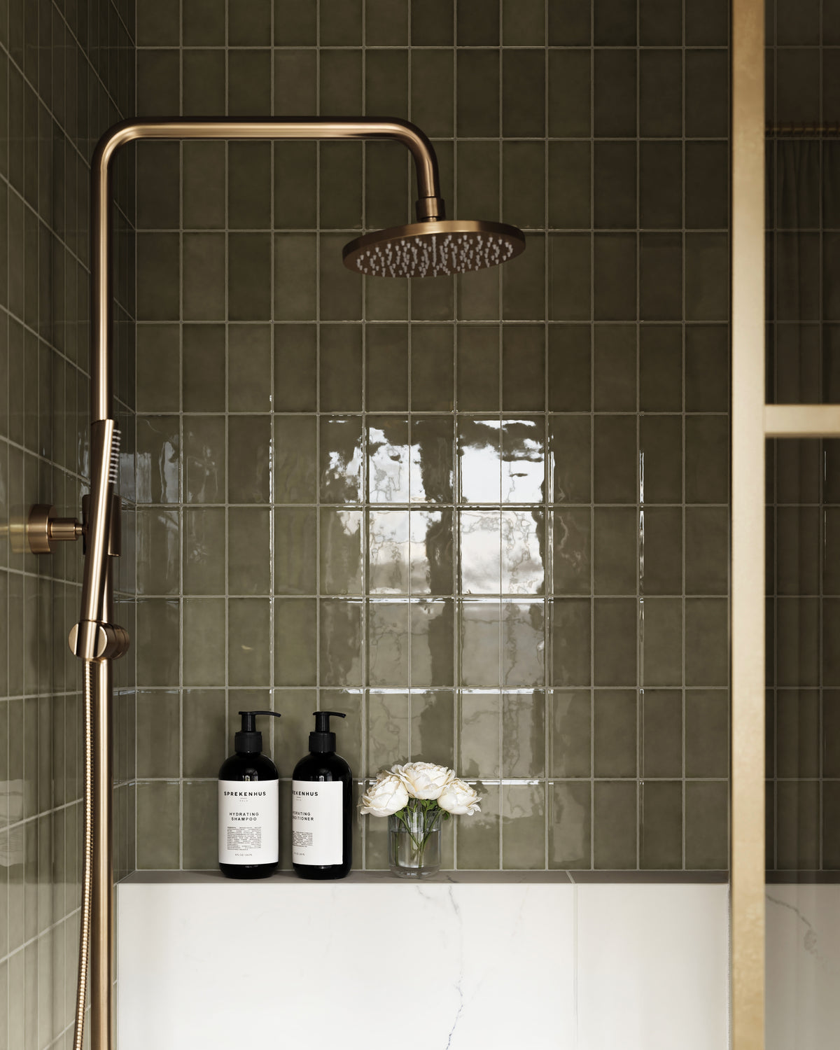 Mikayla 2.5 x 5 Glossy Ceramic Tile in Olive