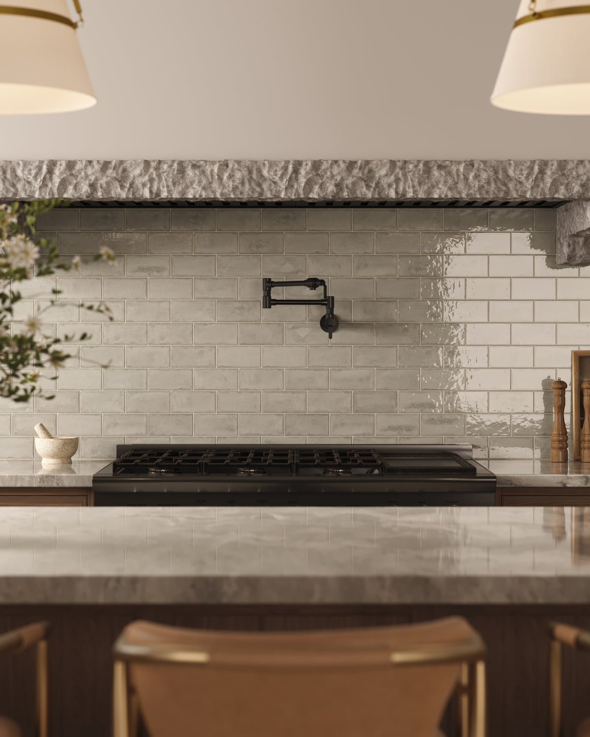 Graham 3 x 6 Glossy Ceramic Tile in Off White