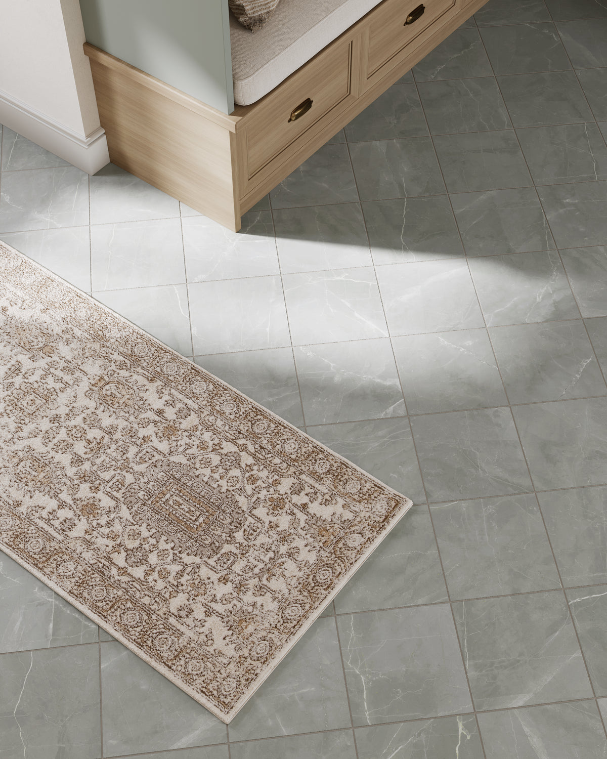 Charlise Rug in Cream / Fog
