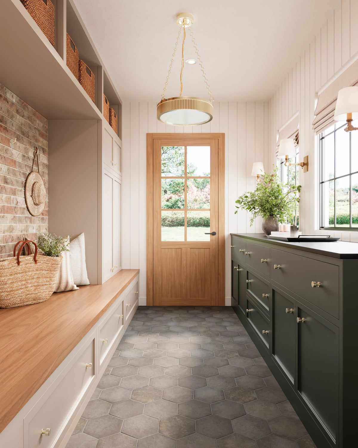 Juliet 7 x 8 Hexagon Matte Porcelain Tile in Iron