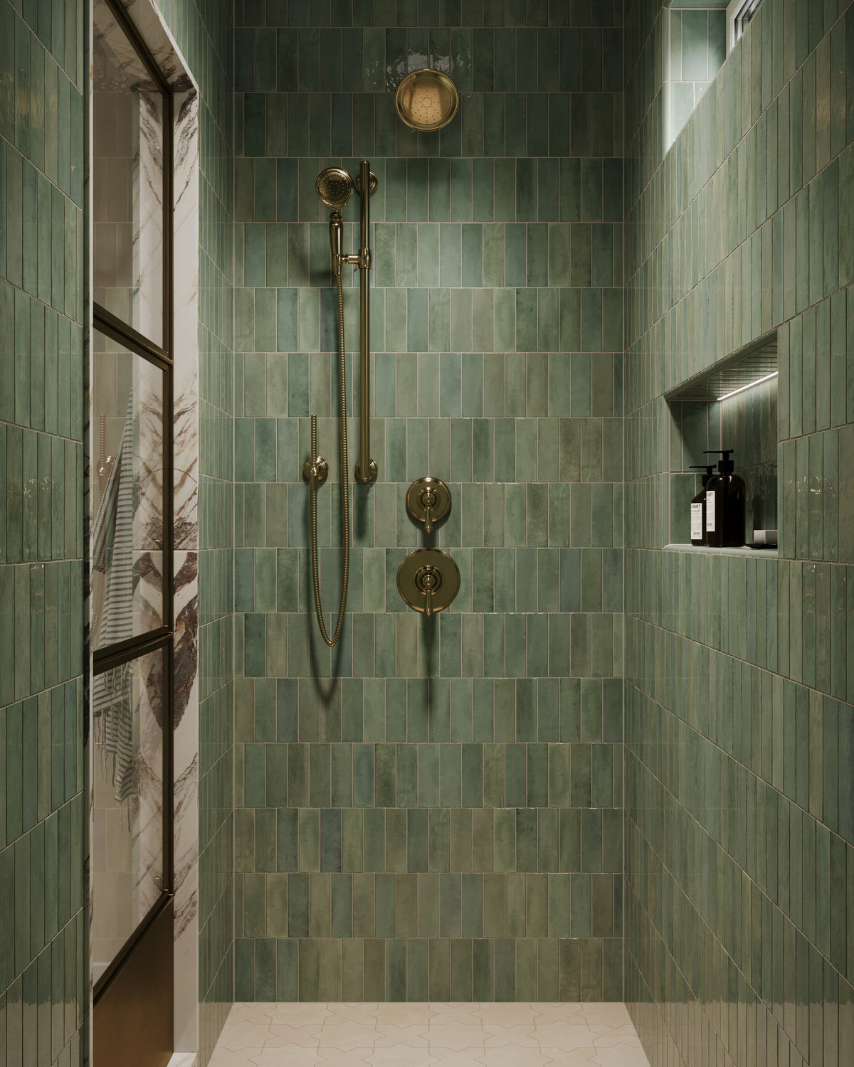 Cleo 2 x 6 Glossy Ceramic Tile in Sage