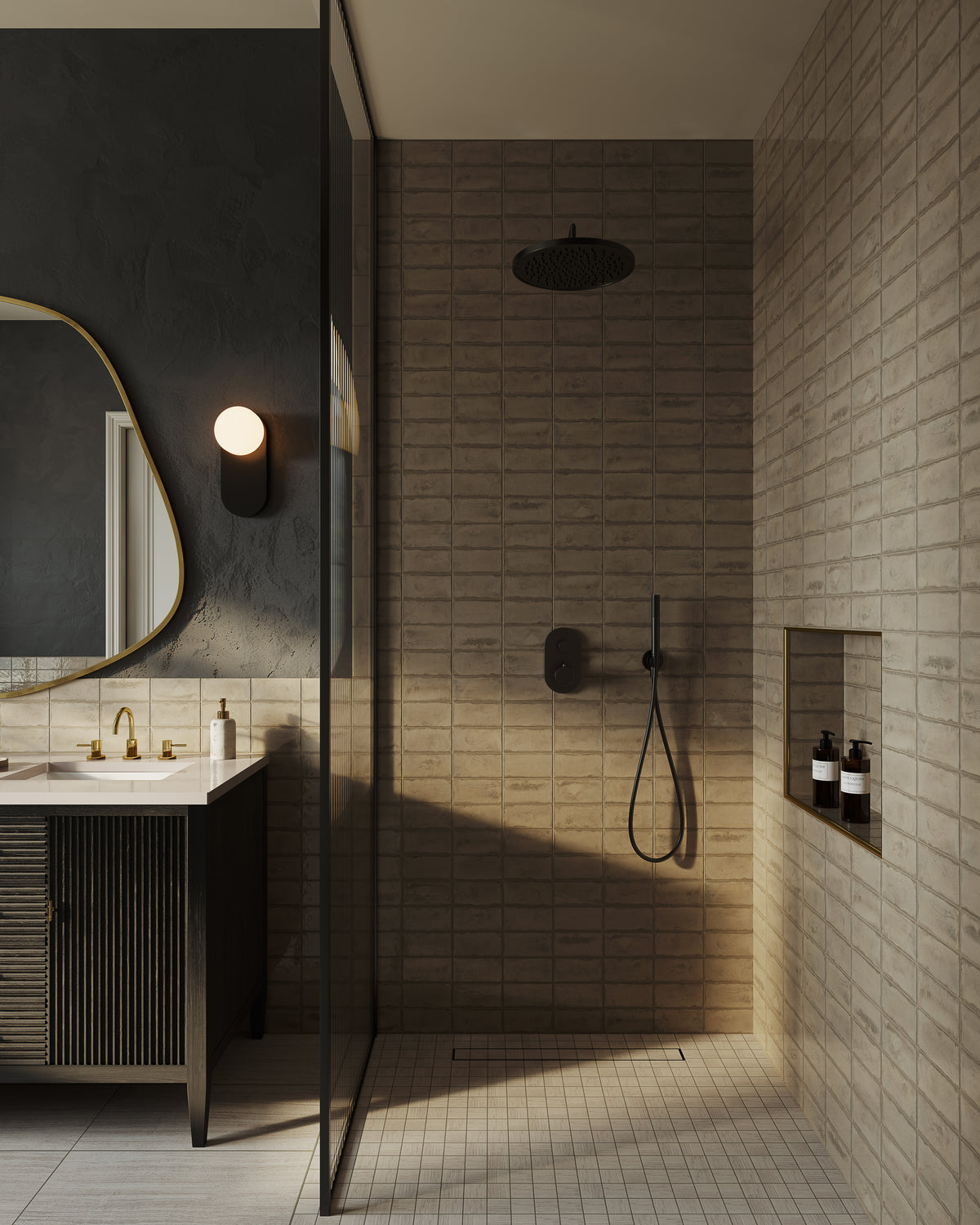 Graham 3 x 6 Glossy Ceramic Tile in Mushroom