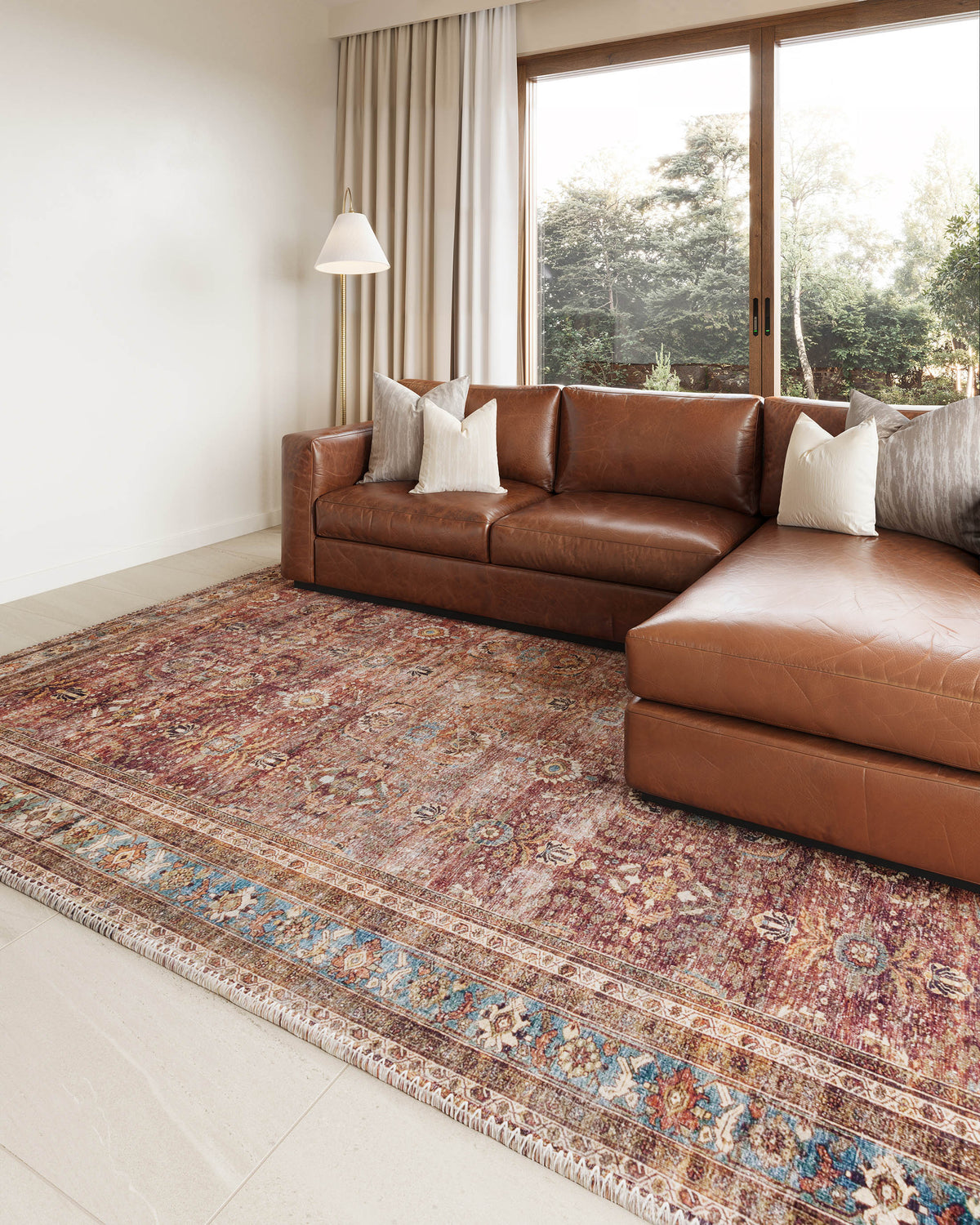 Hutchinson Rug in Burgundy / Denim