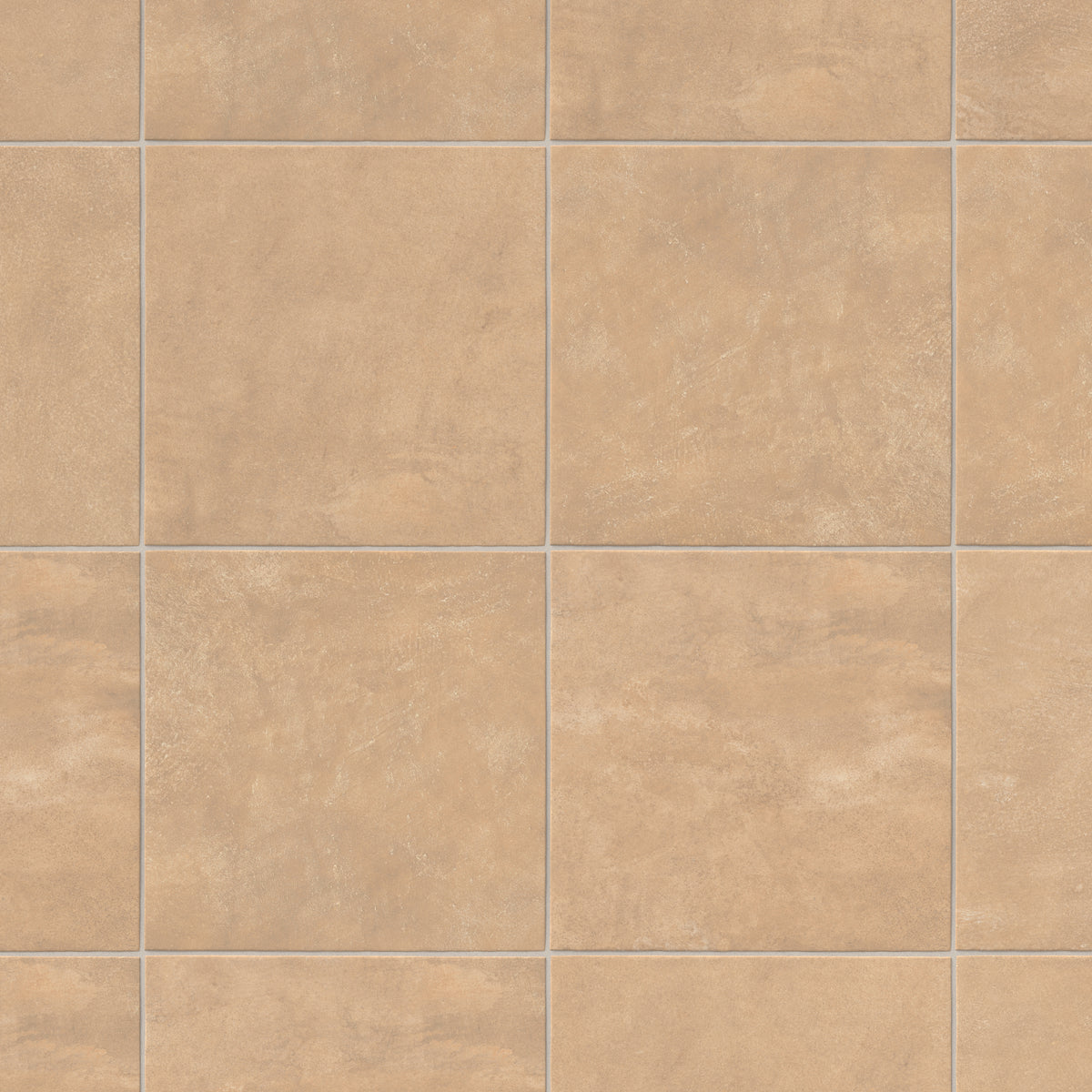 Square porcelain tile in a matte finish with a smooth, lightly textured surface, featuring a warm light brown color with subtle natural variation.