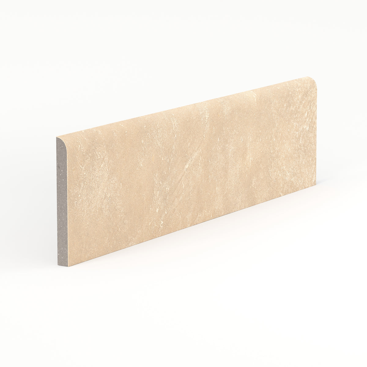 Kai 3 x 12 Bullnose Matte Porcelain Tile in Almond