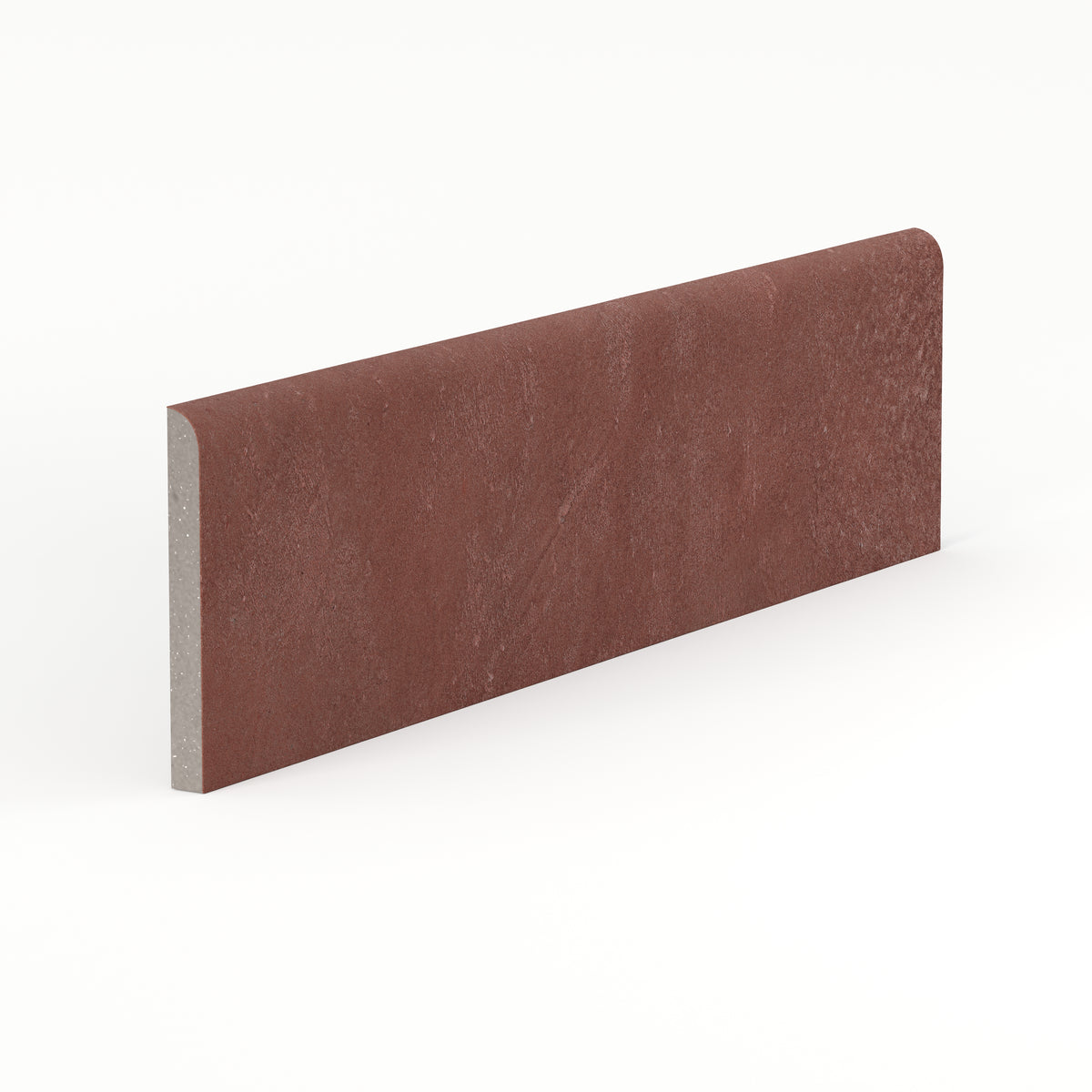 Kai 3 x 12 Bullnose Matte Porcelain Tile in Marron