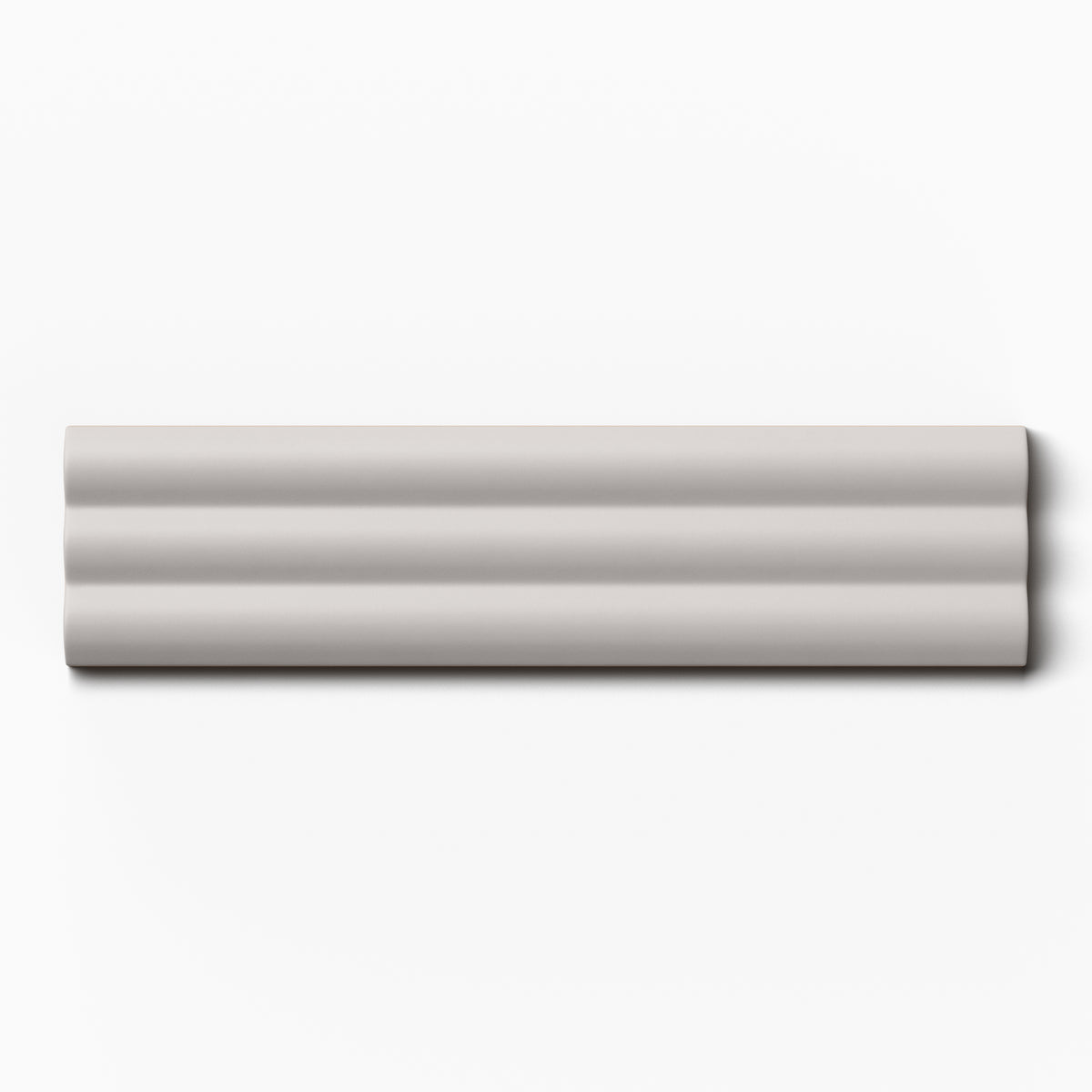 Mika 2.5 x 10 Matte Ceramic Reeded Tile in Ash