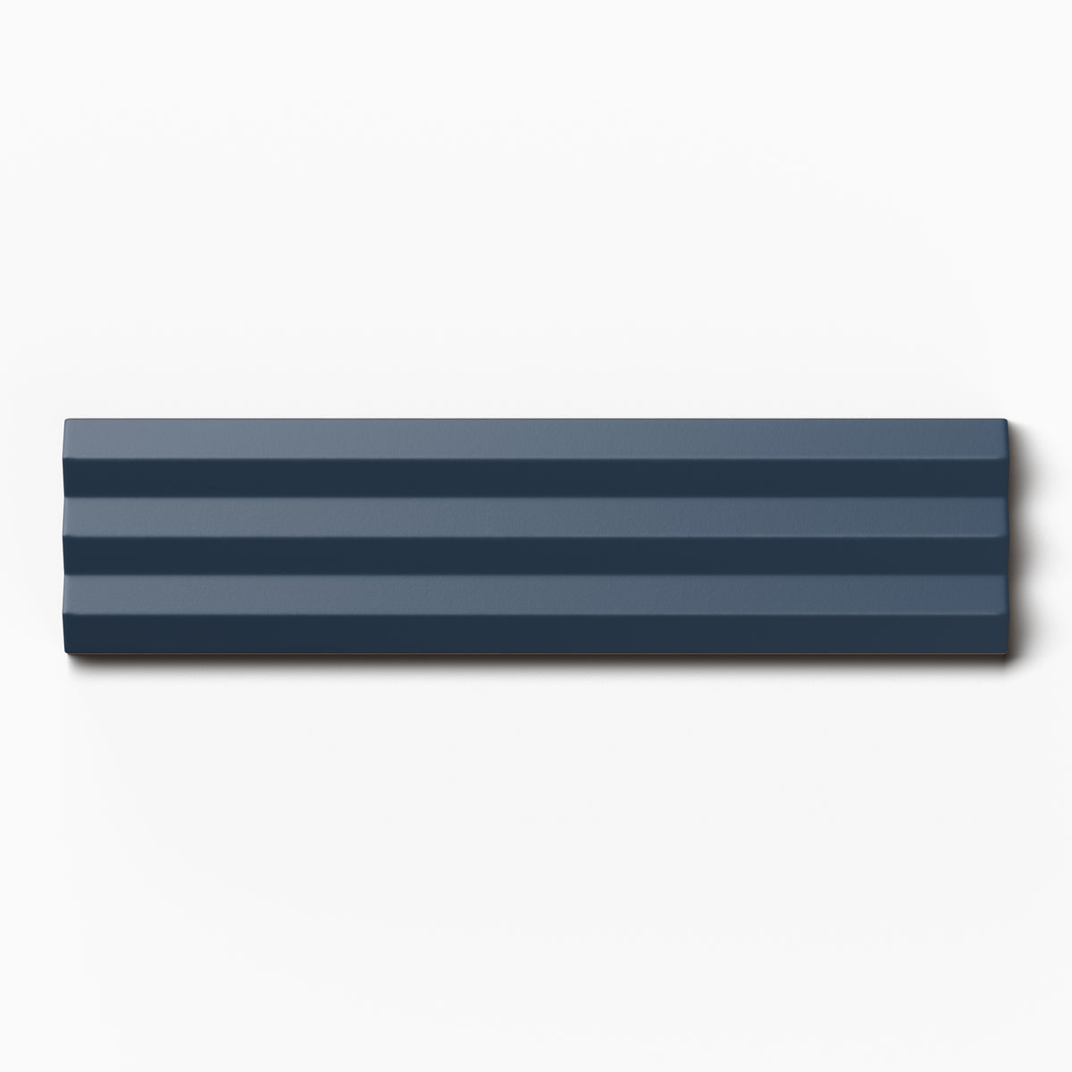 Mika 2.5 x 10 Matte Ceramic Beveled Tile in Midnight