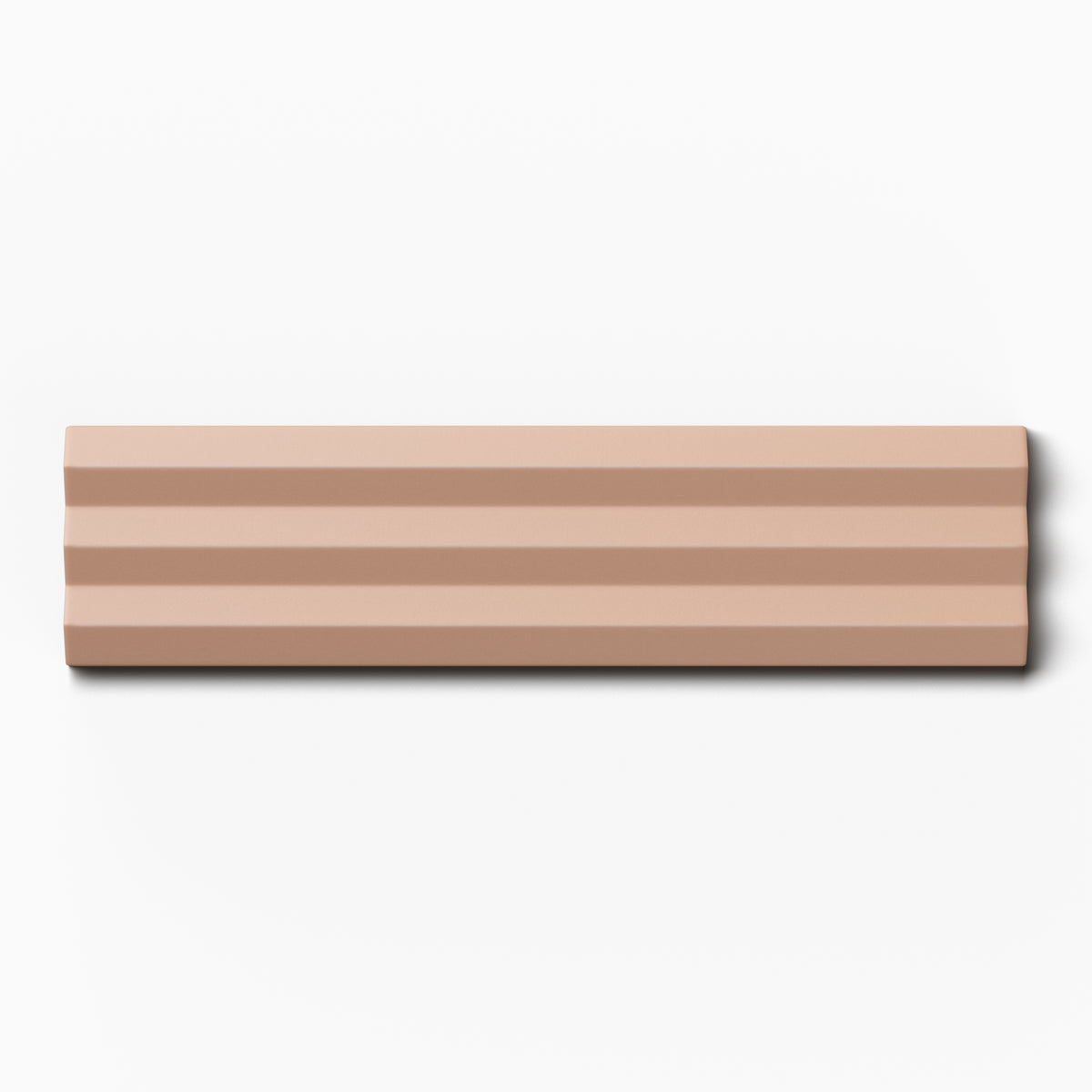 Mika 2.5 x 10 Matte Ceramic Beveled Tile in Tan