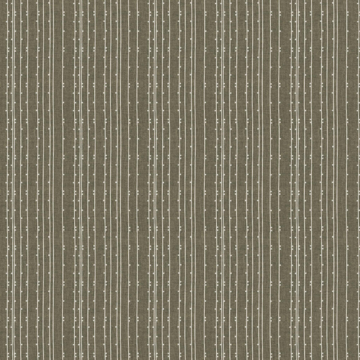 Olive green textured wallpaper with vertical dashed stripes creating a subtle modern linear pattern.