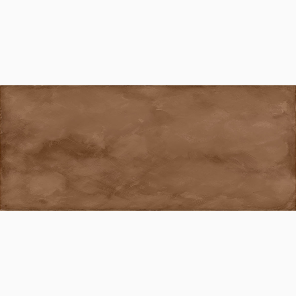 Brown abstract limewash-look wallpaper mural with soft tonal texture, designed in a gallery-scale width.