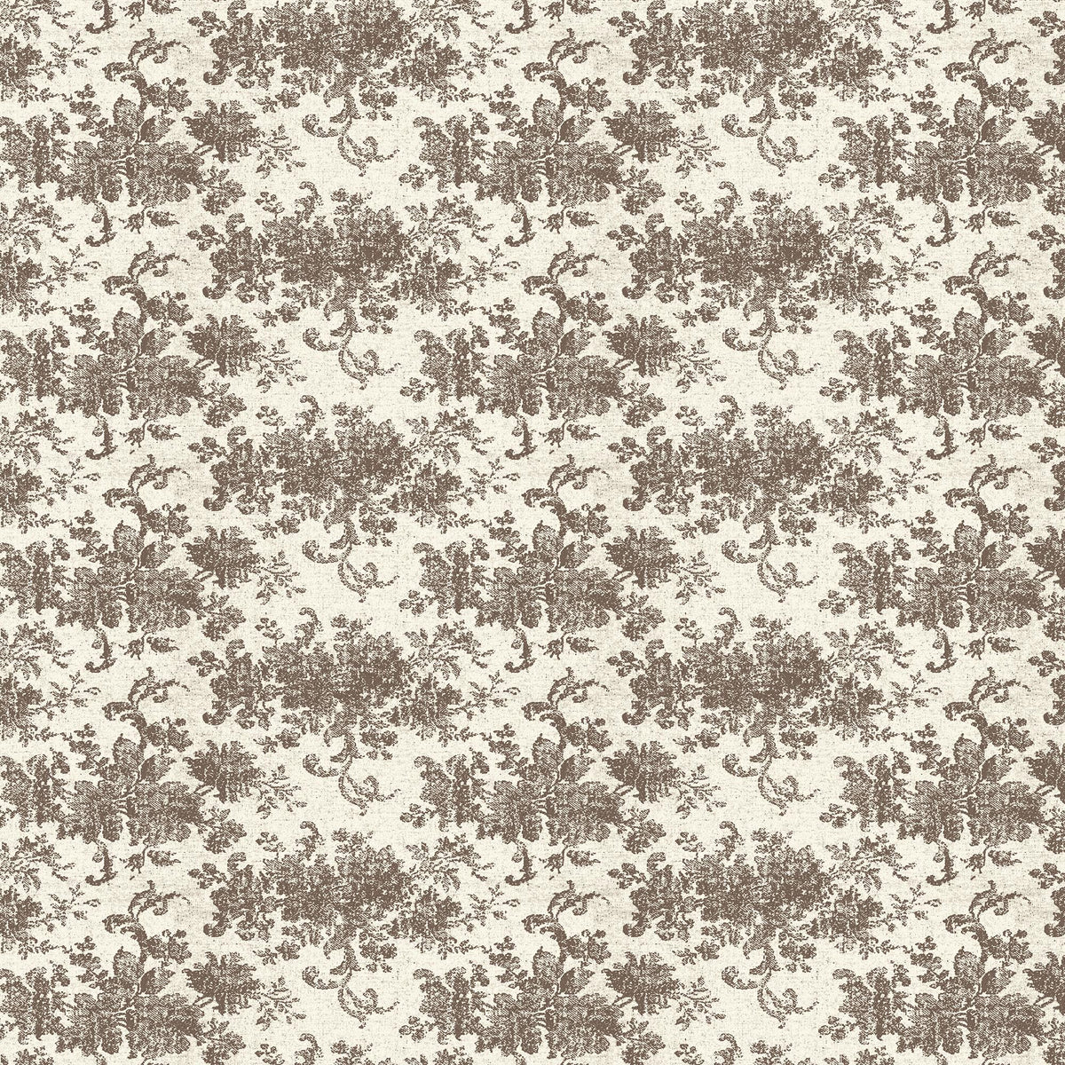 Inspired by the intricate woven patterns of traditional damask, our Brocade Wallpaper in Taupe II, 52" x 132" features a grayish brown floral motif layered over a matte, off-white canvas, visually enriched with softly distressed detailing.