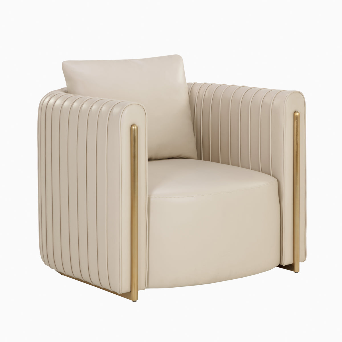 Velora Lounge Chair in Cream