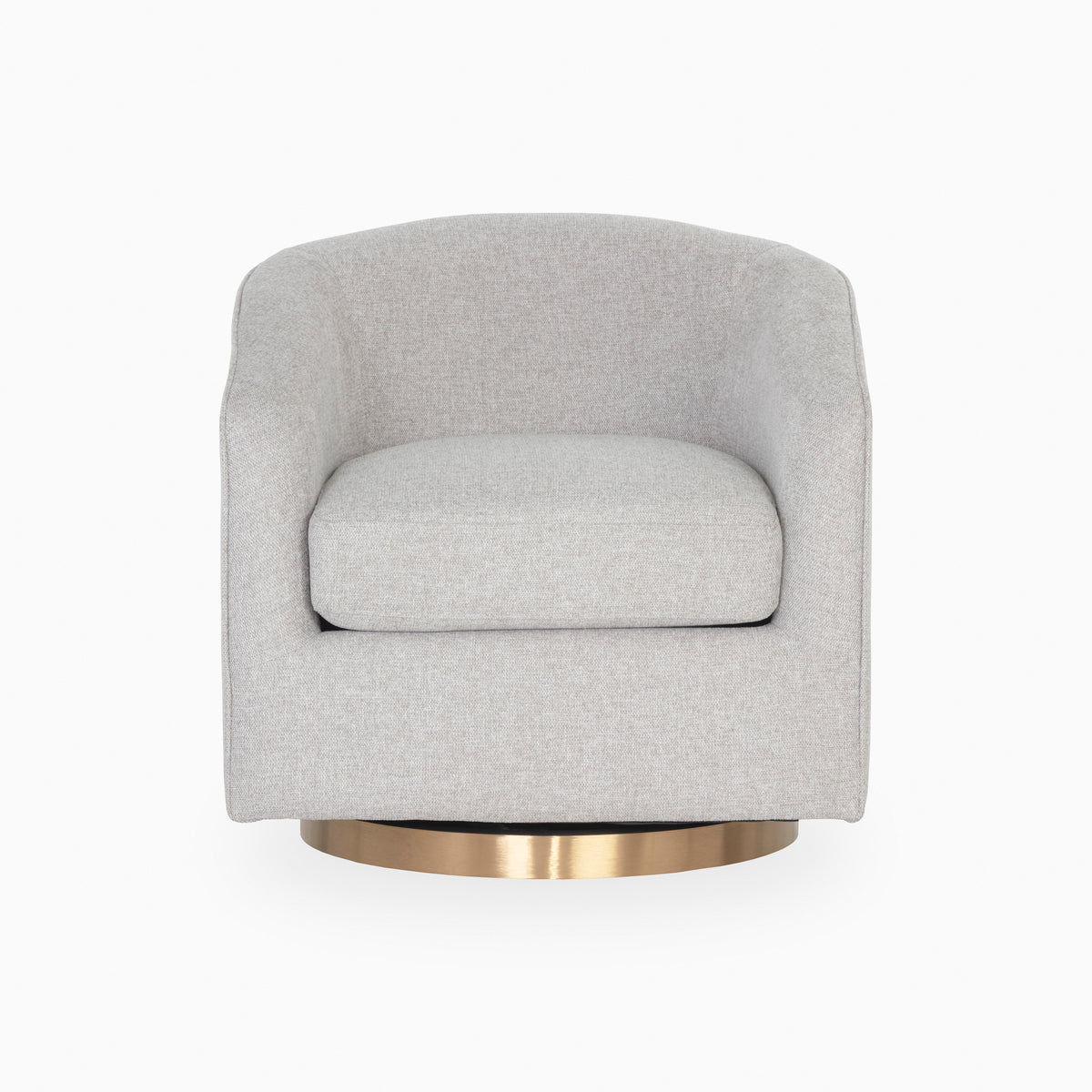 Brionne Swivel Lounge Chair in Grey