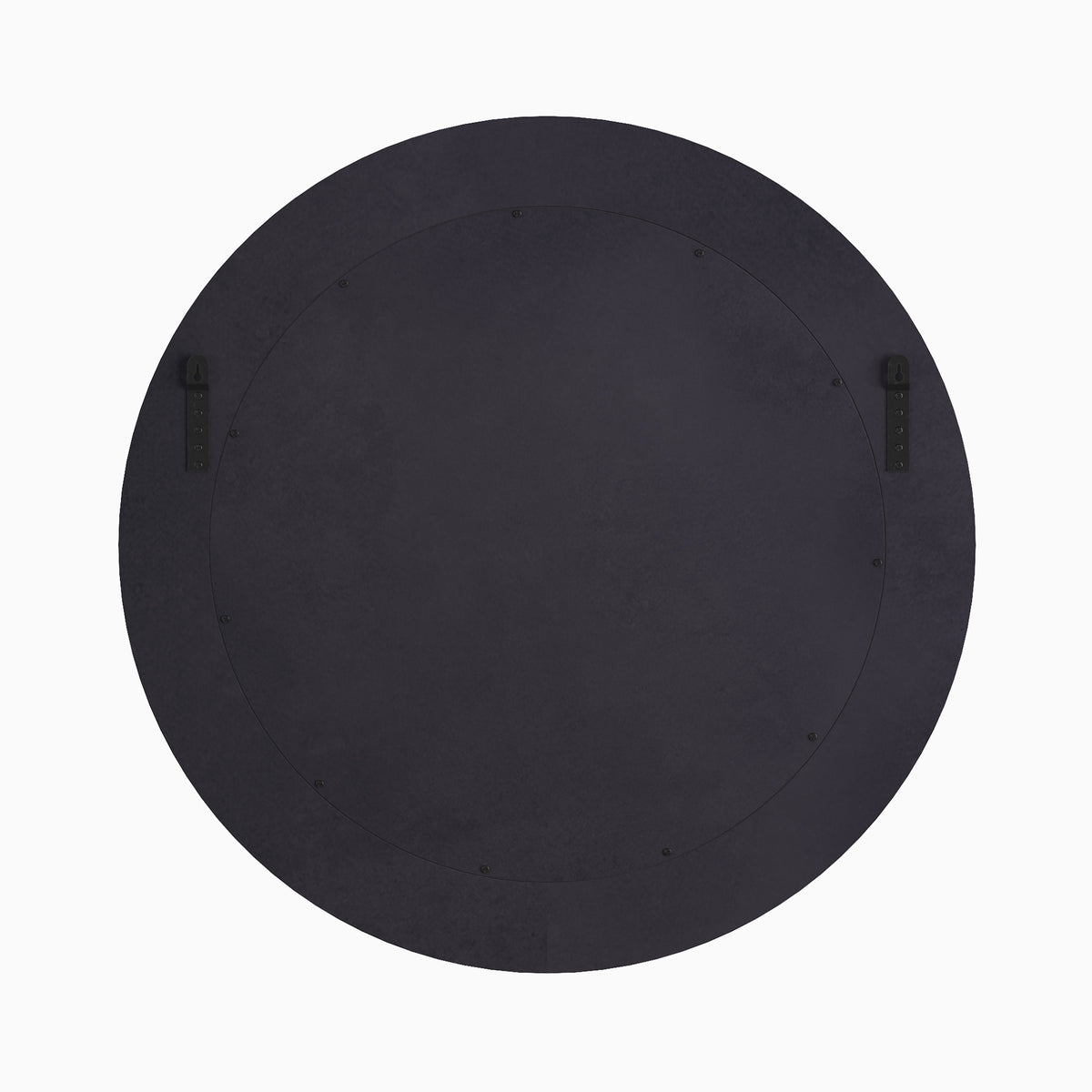 Vionna Round Mirror in Grey Hide