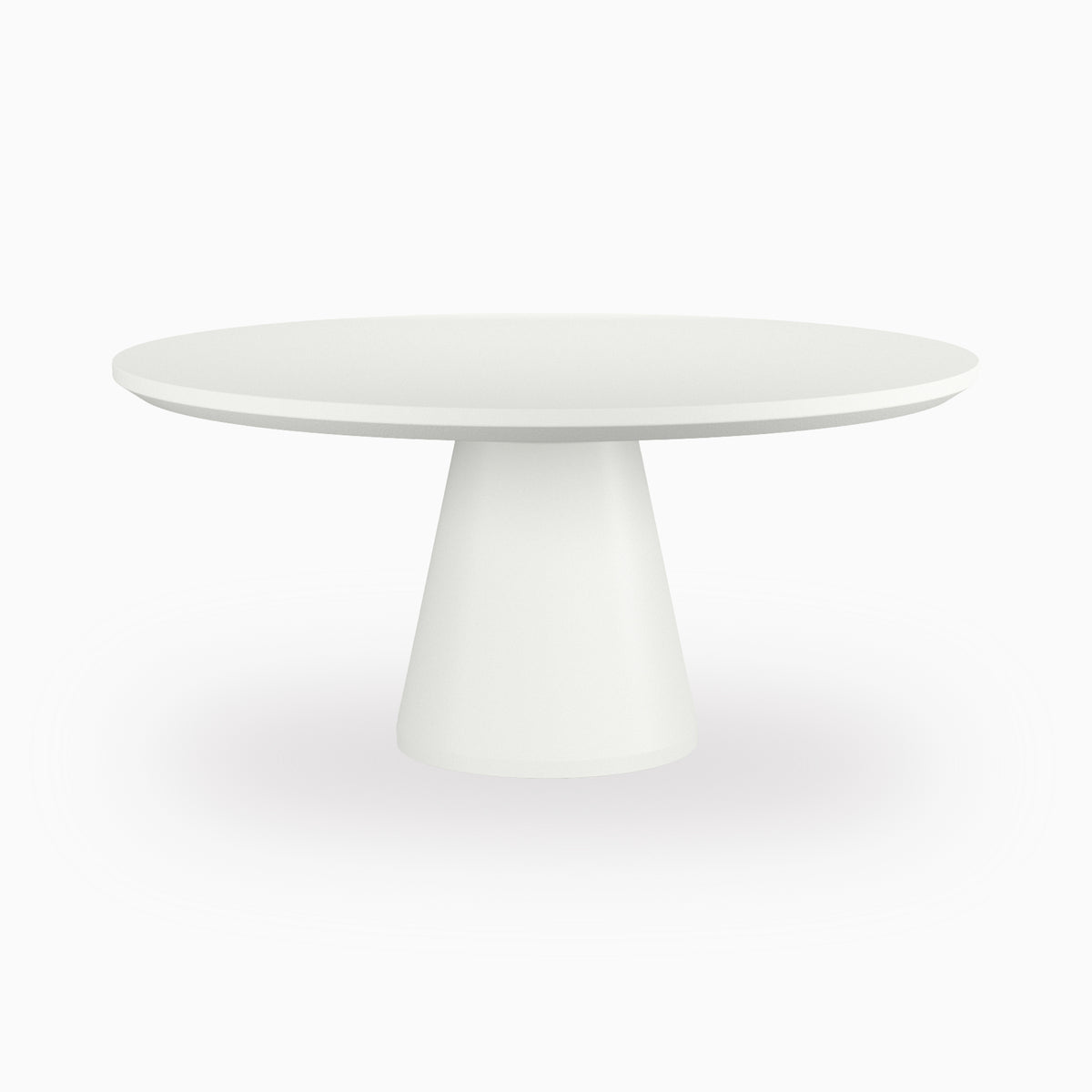 Linea Round Dining Table in Bone, 63"