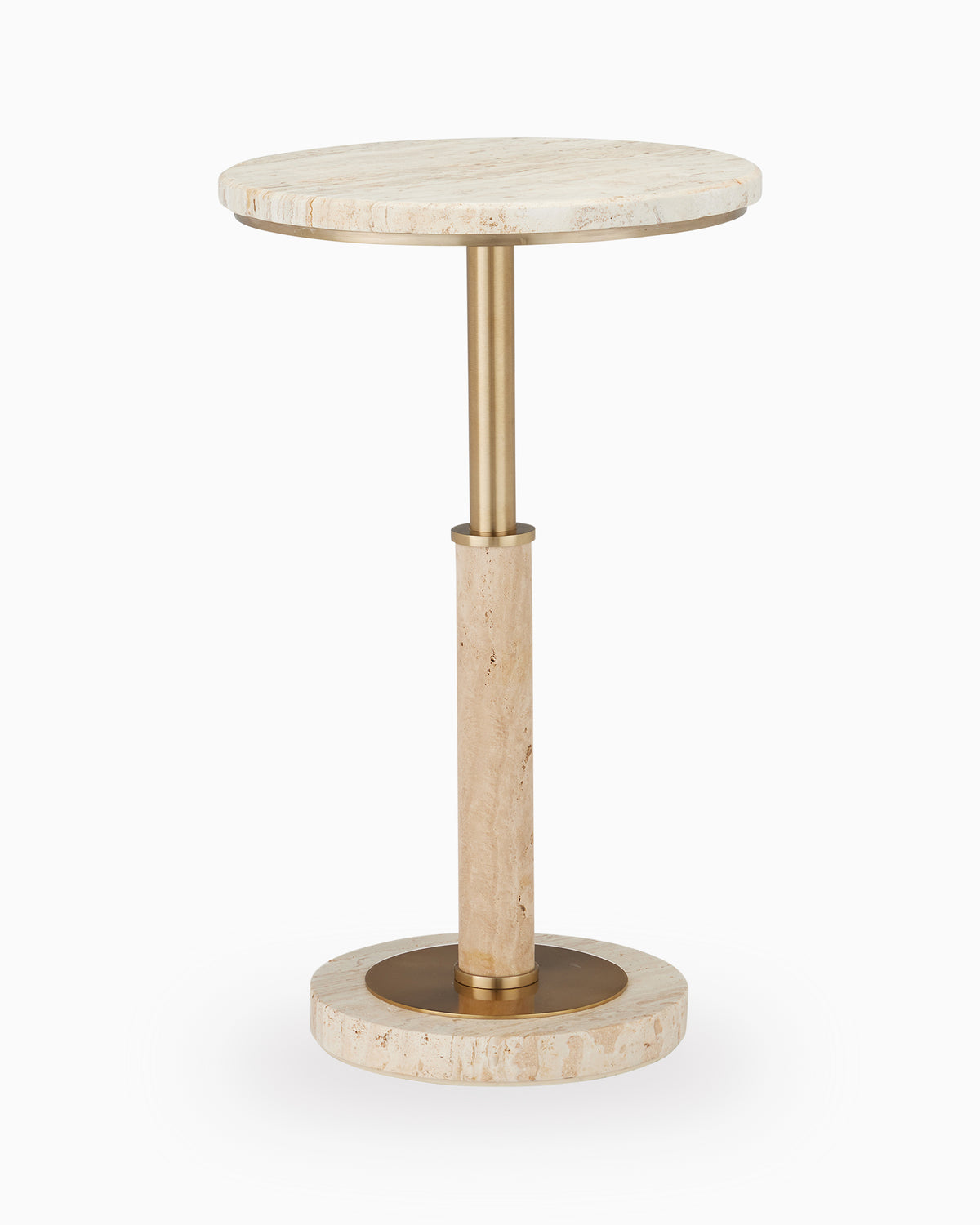 Dunham Travertine Accent Table