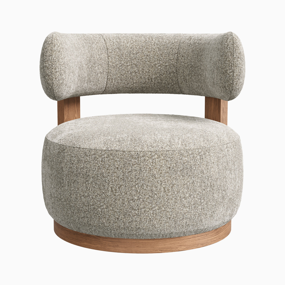 Leandro Swivel Chair in Matte/Mushroom